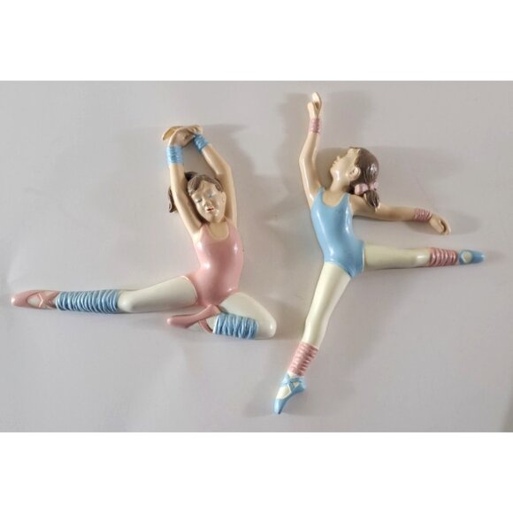 Vintage Ballerina Wall Decor Homco Plastic Dancers Ballet Shoes 3 Pc 1991 - Picture 3 of 4